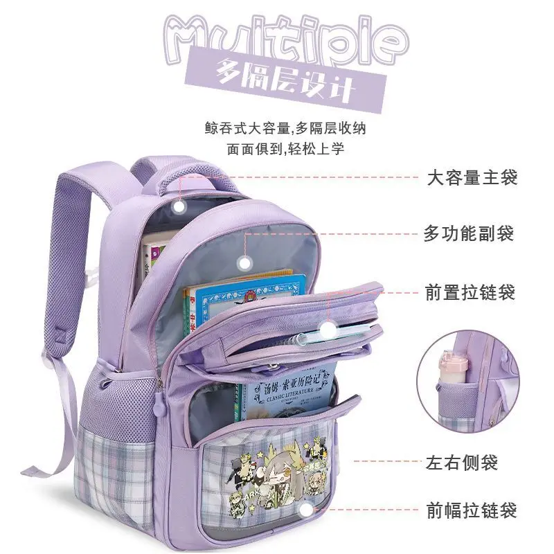 Kolaborasi Arknights Model Baru Untuk Anak Perempuan Sekolah Dasar Ransel Kapasitas Besar Anak-anak Tahan Air Dua Tali Bahu