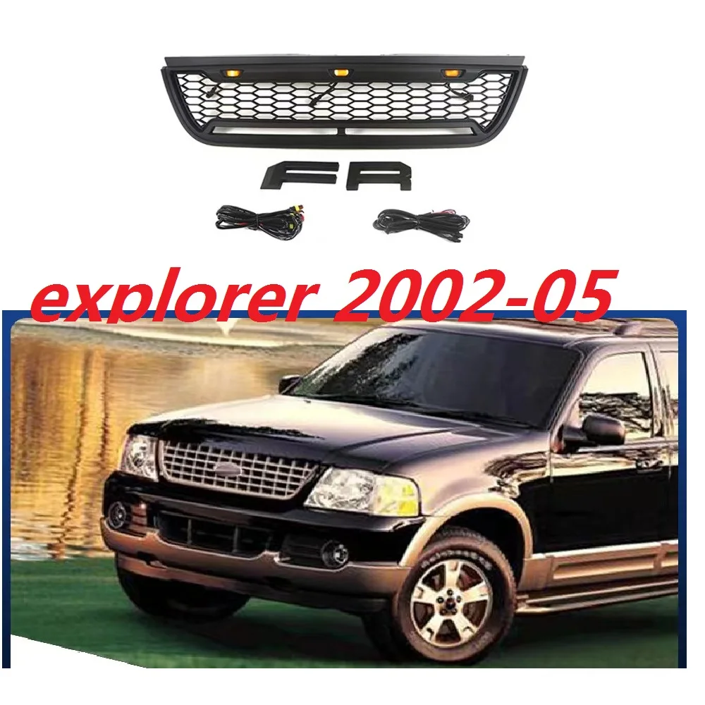 Parrillas de carreras Explorer 2003 aptas para cubierta de máscara de malla frontal parrilla Abs para Explorer 2002 2004 2005 accesorios para automóviles