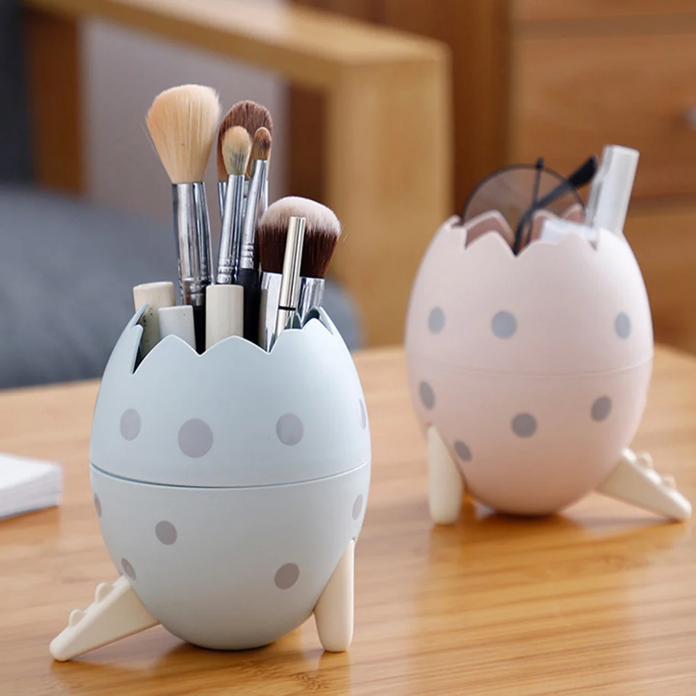 

Brush Holder Dinosaur Egg Storage Container Large Capacity Makeup Organizer Pen Holder Desktop Brush Cup for Bedroom