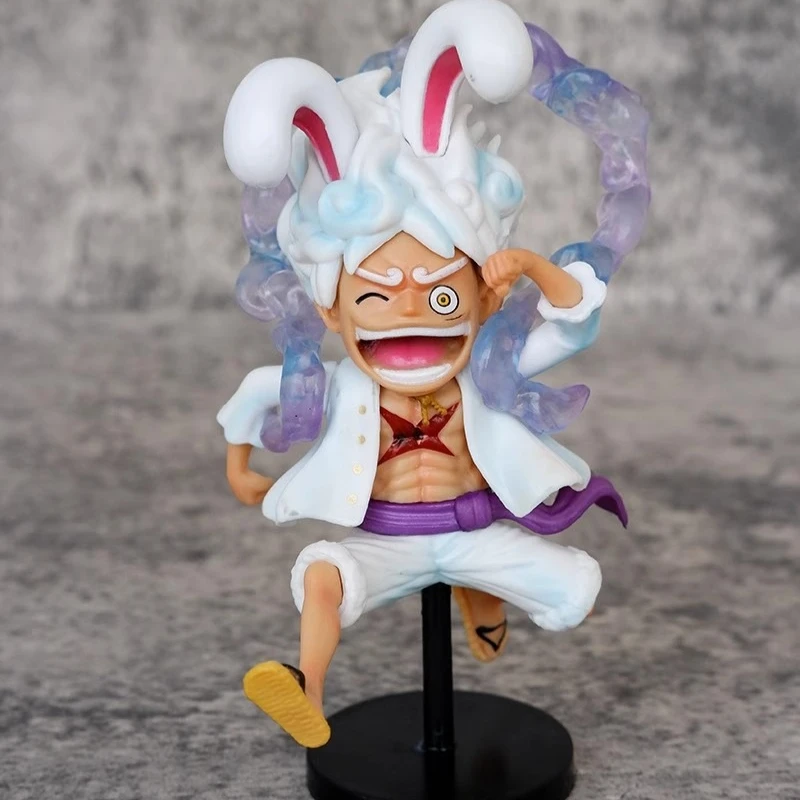 12 ซม.ใหม่ ONE PIECE อะนิเมะรูป Luffy อุปกรณ์ต่อพ่วง PVC รุ่น Q น่ารักรูปปั้นเดสก์ท็อปเครื่องประดับตกแต่งของขวัญวันเกิดของเล่น