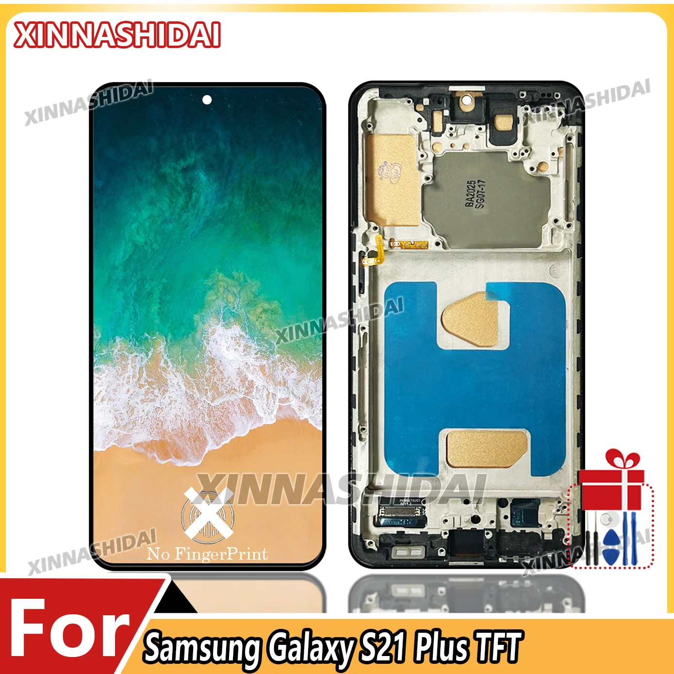 TFT-Qualität für Samsung S21 Plus Display Touchscreen-Rahmen mit Premium-Ersatz der hinteren Abdeckung