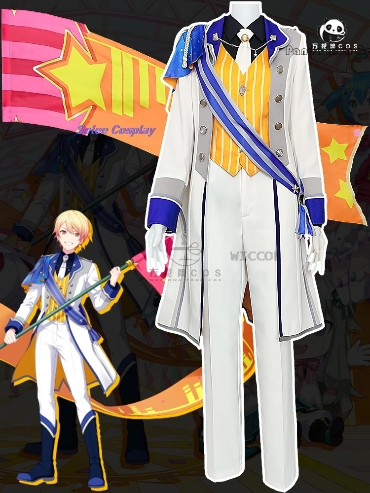 تنما تسوكاسا زي تنكري للرجال ، مشروع لعبة سيكاي تأثيري ، بدلة عرض العجائب ، ملابس حفلة الهالوين ، جديد ، باروكة ،