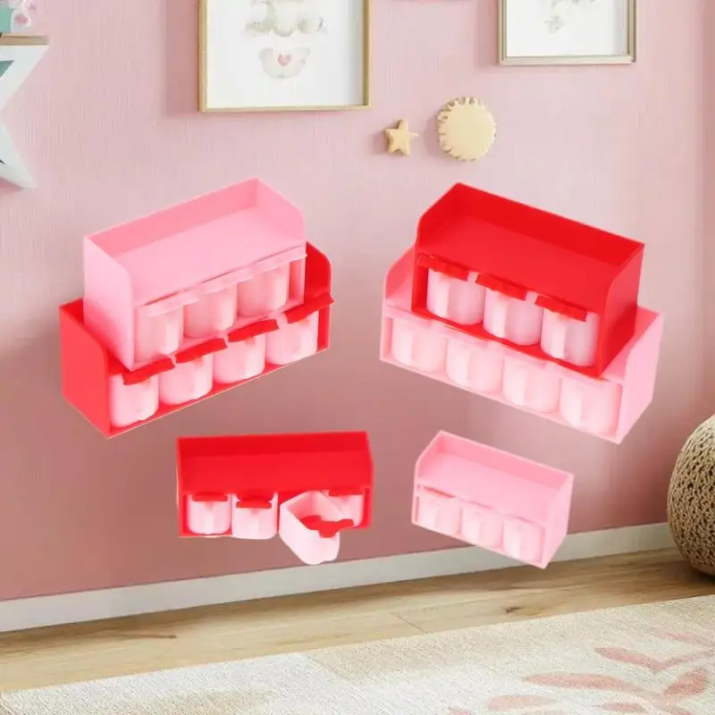 Accessoires de scène de maison de poupées: Mini pot d'assaisonnement de dessin animé 1/12 pour la cuisine, jeu de simulation