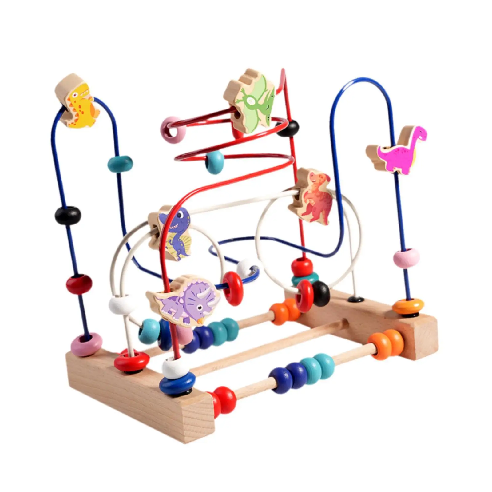 구슬 미로 장난감 색상 인식 공룡 구슬 미로 어린이 아기 연령 0-3세