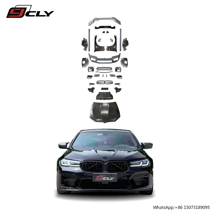 

Широкий обвес для 5 серии G30 G38 2021-2023 года, обновленный M5, хит продаж, широкий обвес, модель переднего бампера, решетка, диффузор крыла