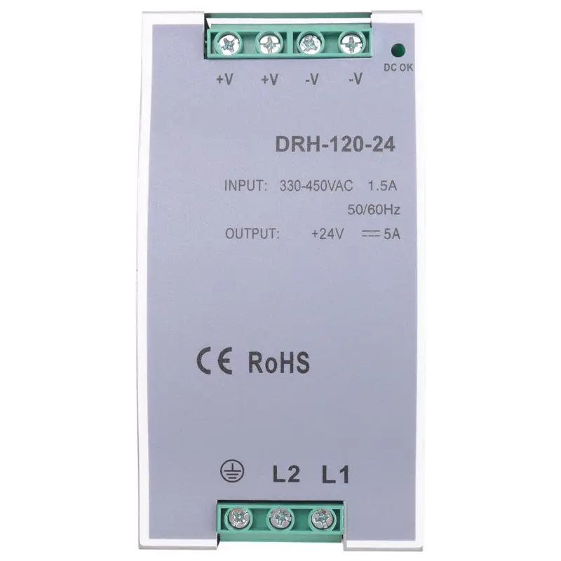 

PHILE-DRH-120-24 Switching Power Supply 380AC 120W Single Output 24V Industrial Din Rail Power Supply Switch