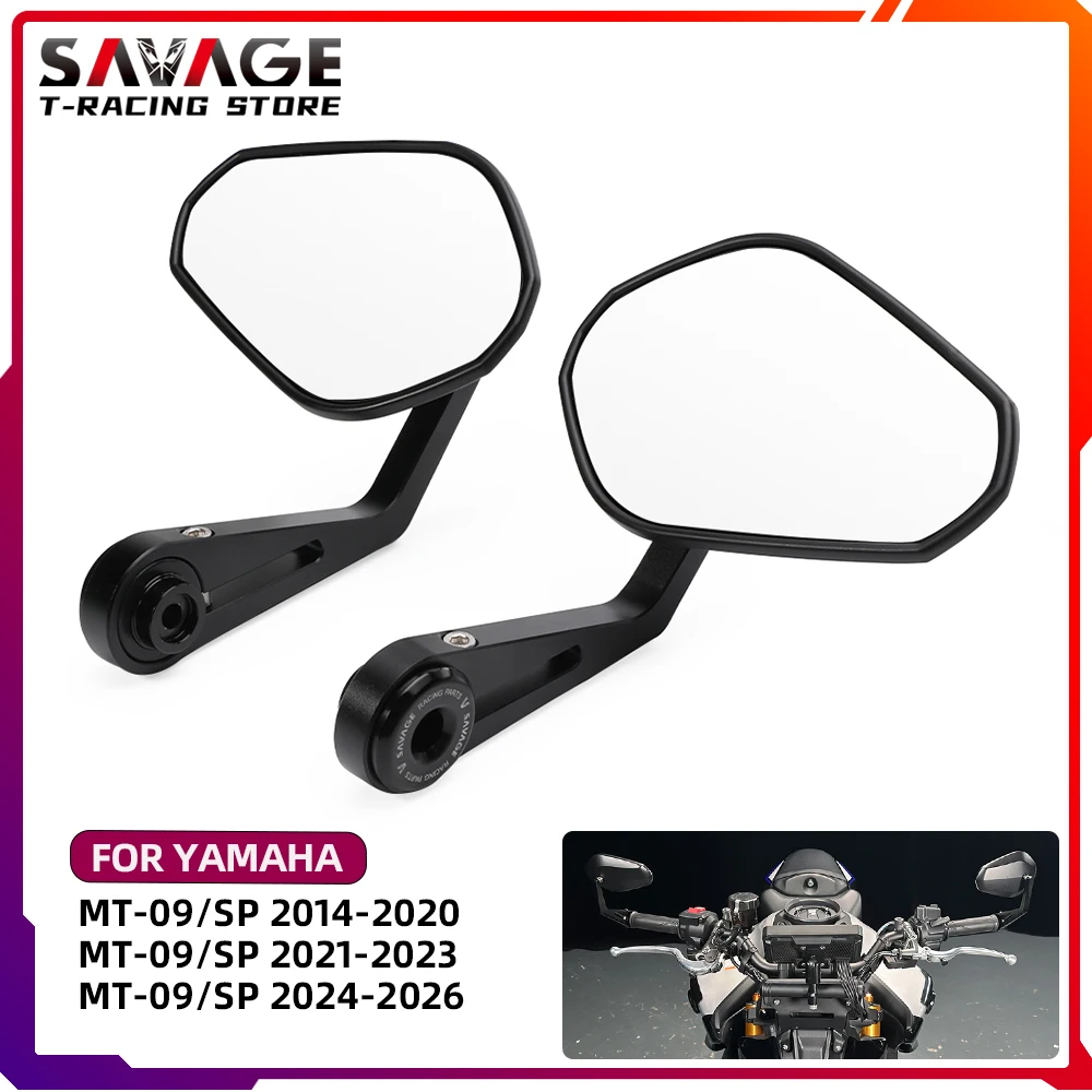 Зеркало заднего вида на руль для мотоциклов Yamaha MT-09 SP, Y-AMT, MT09, MT09SP, FZ-09, регулируемое, на конец руля