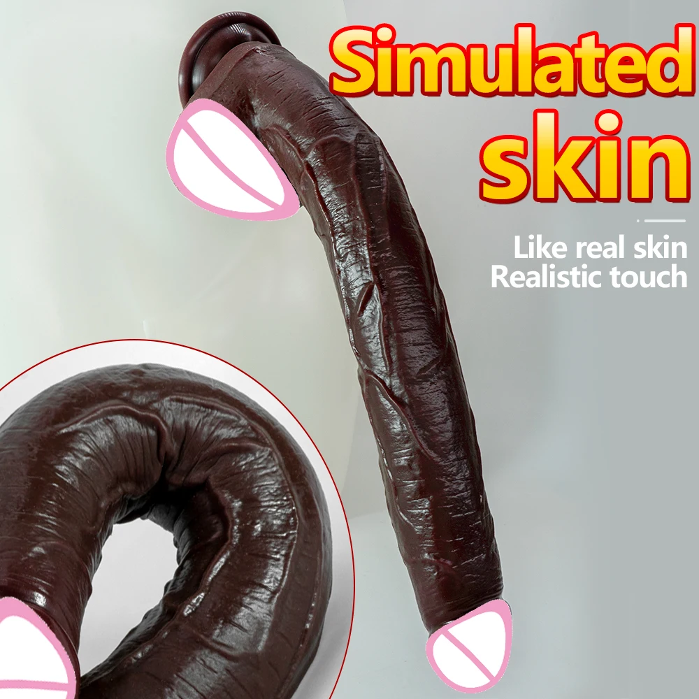 Super Long Penis Thick Glans Real 16.5in Realistic Silicone Dildo sextoy Unisex Women With Powerful Suction Cup adultsex toys