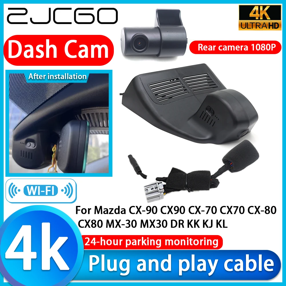 Video Recorder 4K UHD Plug and Play Car Dash Cam Camera For Mazda CX-90 CX90 CX-70 CX70 CX-80 CX80 MX-30 MX30 DR KK KJ KL