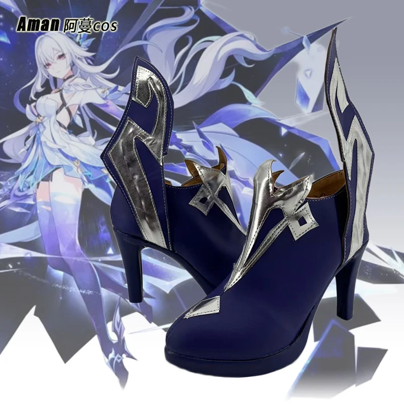 Genshin Impact Skirk Cosplay Schuhe High Heels Spiel Tartaglia's Master Rollenspiel Halloween Karneval Frauen Männer Outfit Party Prop