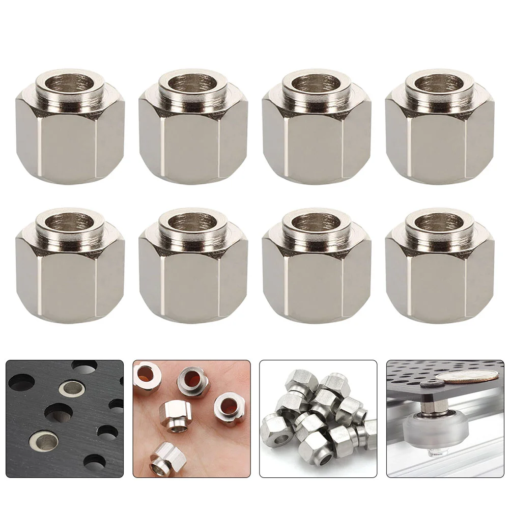 12 Pcs 3d Printer Eccentric Nut Stainless Steel Column Spacers Nuts for V Wheel Silver Accessories