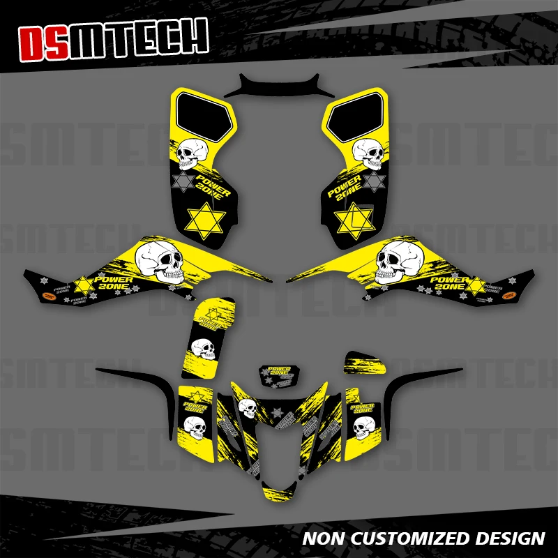 

DSMTECH для SUZUKI LTZ400 LTZ 400 2003 2004 2005 2006 2007 2008, графические наклейки, наклейка для мотоцикла, фон, индивидуальный номер 002