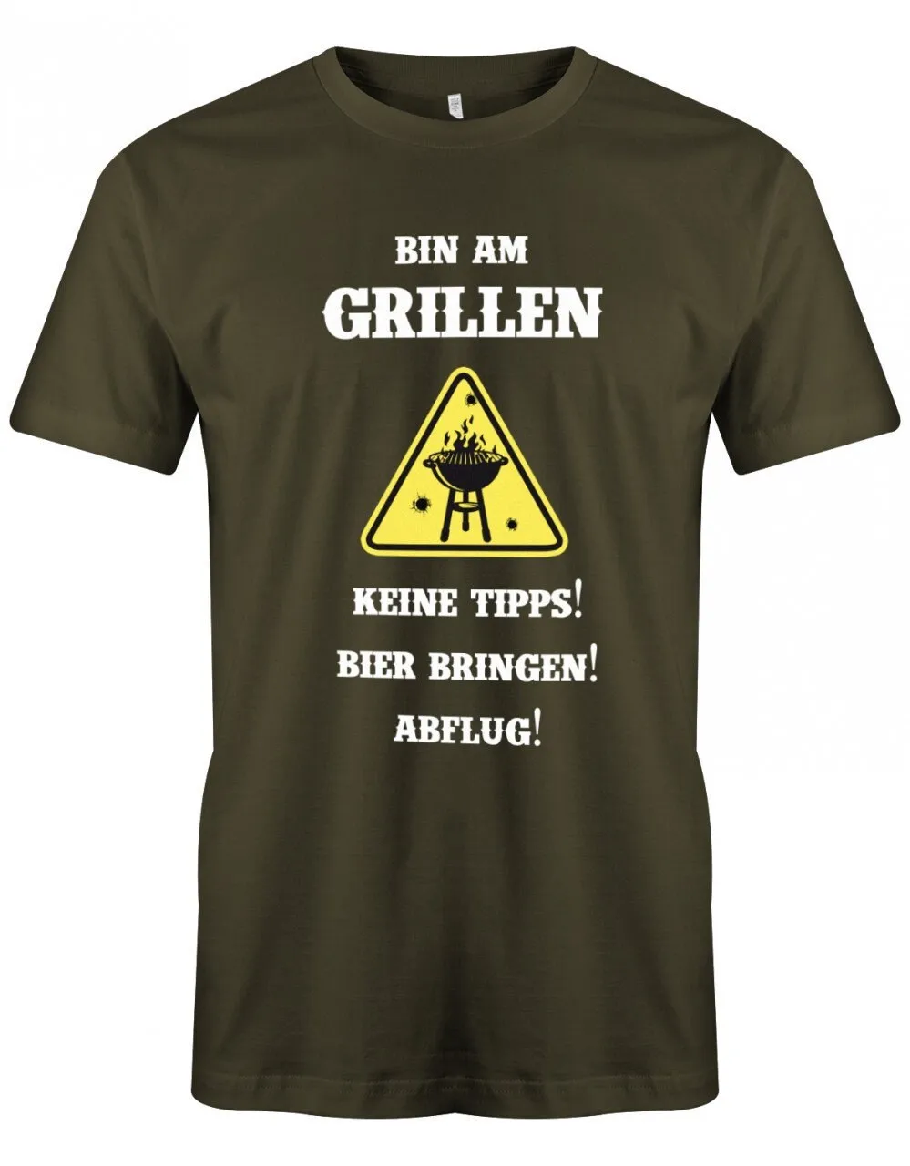 Bin Am Grillen Keine Tipps Bier Bringen Abflug Herren T Shirt