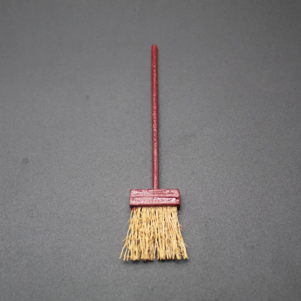 

2Pcs Mini Broom and Dustpan Set Exquisite Wood Craft Chic Retro Style for Dollhouse Decor Mini House Ornament Miniature Home