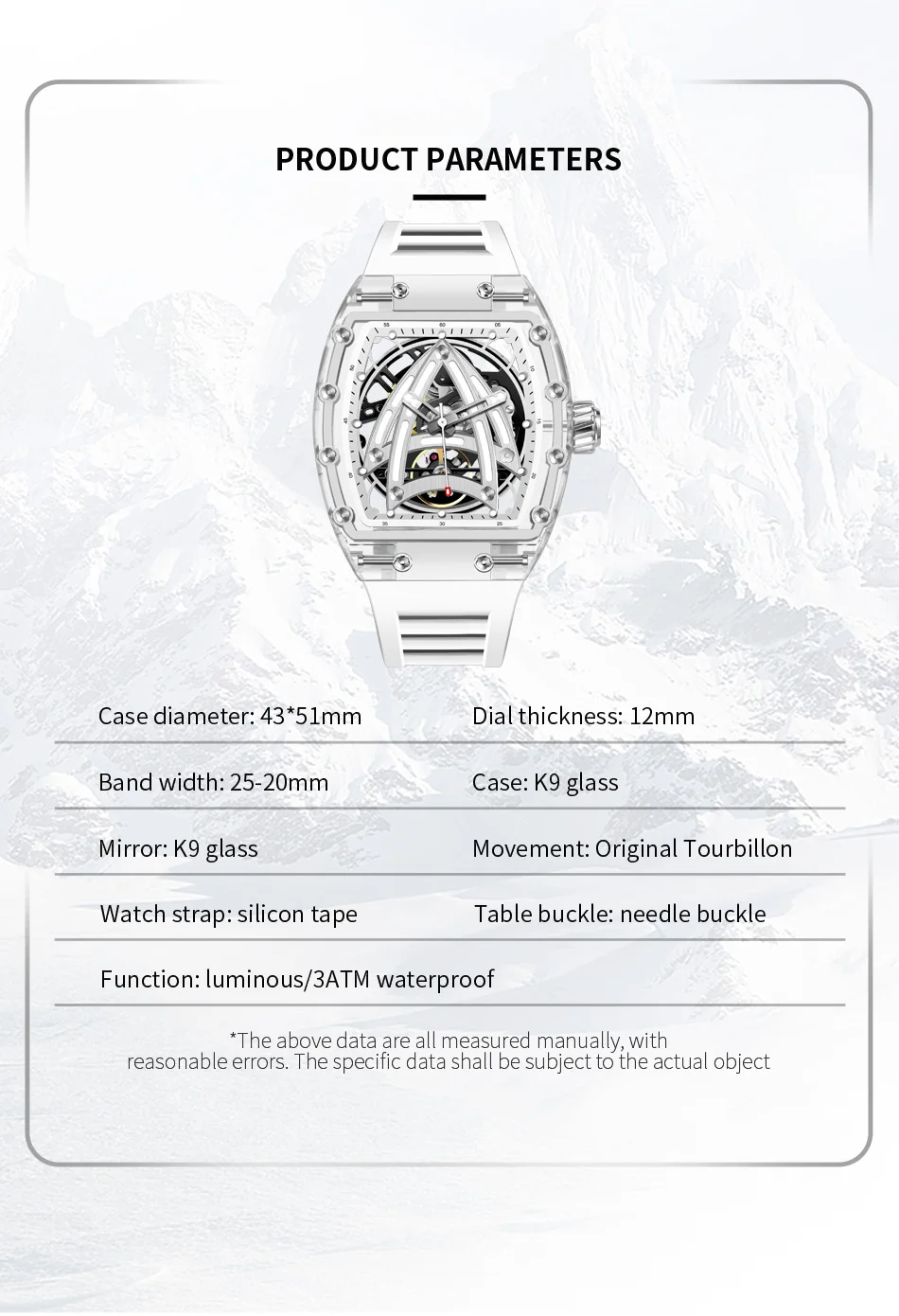 Pindu Sailing Series Brand Orologio meccanico completamente automatico con specchio in vetro K9 che visualizzazione dell'orologio dal design personalizzato popolare