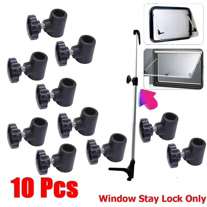 10Pcs RV Retractable Window Lift Rod Window Stay Lock Window Stay Bar For Caravan Camper Motorhome Accessories