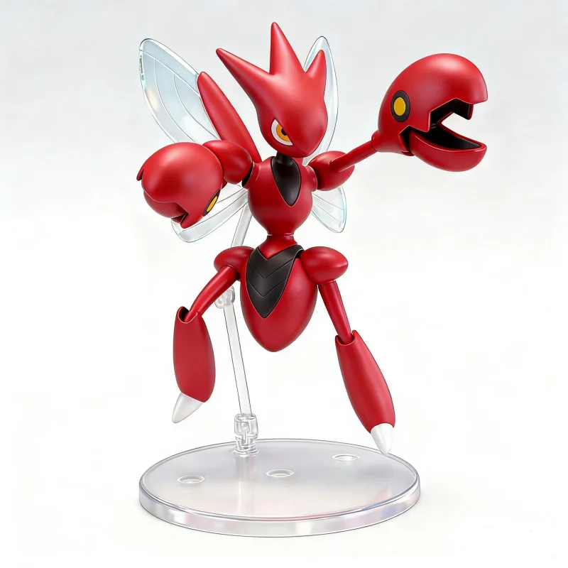 In Stock Pokemon Original Genuine Pokemon PLAMO COLLECTION SELECT SERIES 55 bagged Scizor Assembly Action Figure modelgift view 3