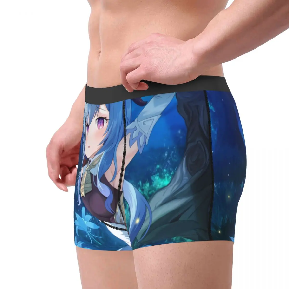 Custom Genshin Impact Anime Game Boxer Shorts For Homme 3D Printed Male Kawaii Ganyu Underwear Panties Briefs Soft Underpants