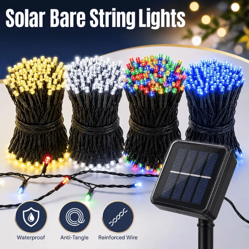 Halloween Fairy String Lights LED Solar Powered Fairy Lights with 8 Modes Waterproof for Outdoor Christmas Yard Party Patio
