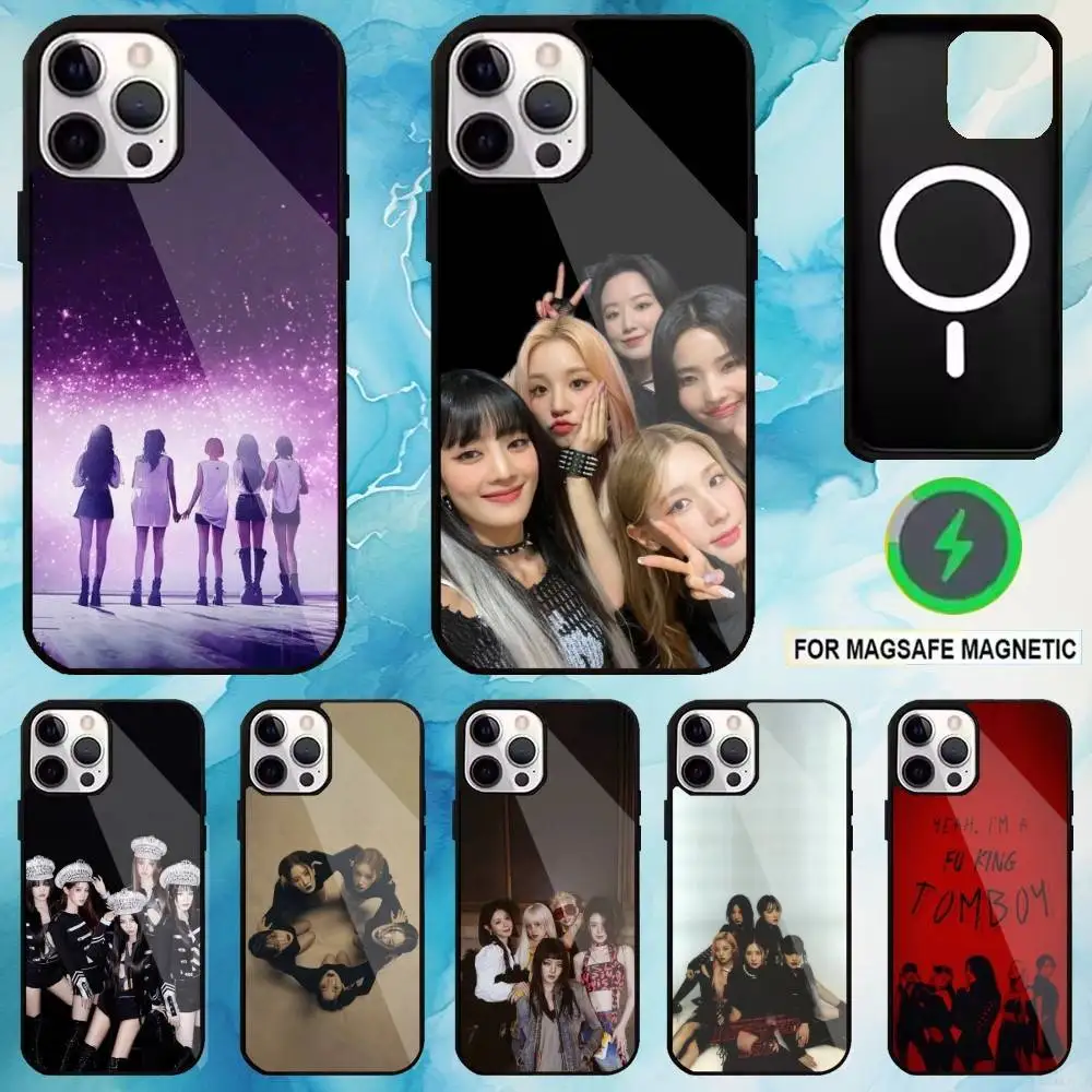 

Cool Girls G-(G)I-DLE-E Phone Case For iPhone17,16,15,14,13,12,11 Plus,Pro Max Magnetic For Magsafe Wireless Charging