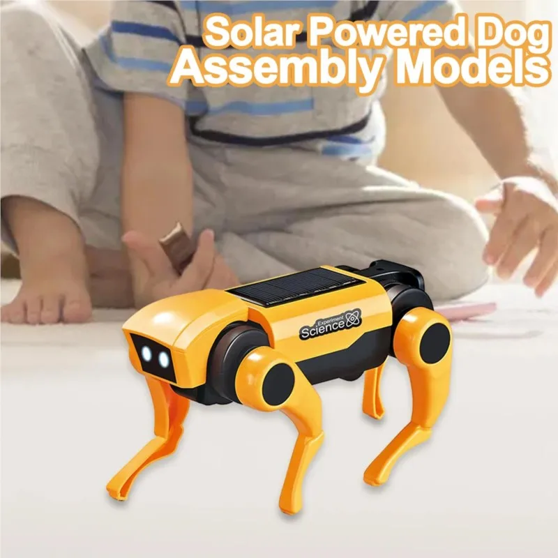 Diy リモコンロボット動物ソーラーロボットキット子供のための機械犬電気動物太陽エネルギー蒸気教育玩具