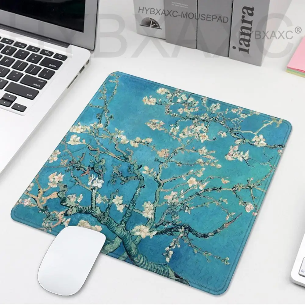 

Van Gogh Almond Blossom Mouse Pad Non-Slip Desk Table Mat Office Home Oil Painting Style Mouse Carpet Rubber Base Desktop Pad