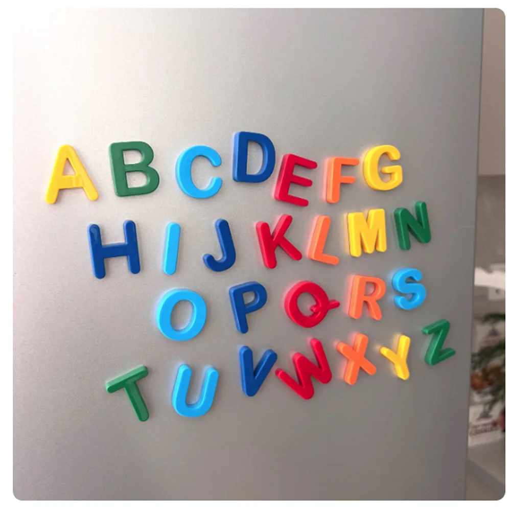 Letras magnéticas números alfabeto ABC 123 imanes de nevera plástico educativo preescolar juguete de aprendizaje conjunto mayúsculas matemáticas minúsculas