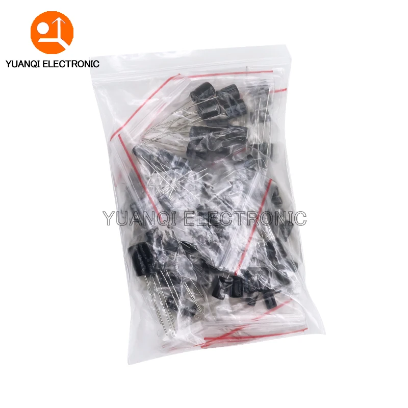 120pcs 12 value kit 1uF-470uF Electrolytic Capacitor assortment set pack 1UF 2.2UF 3.3UF 4.7UF 10UF 22UF 33UF 47UF 100UF 220UF