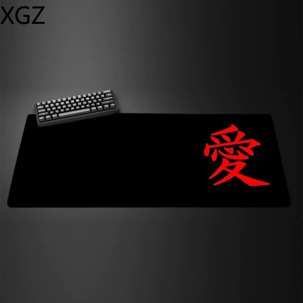 Novo estilo "amor" grande simples teclado de escritório tapete de mesa borda espessada antiderrapante e-sports mouse pad estudante escrita-tapete 900x400mm