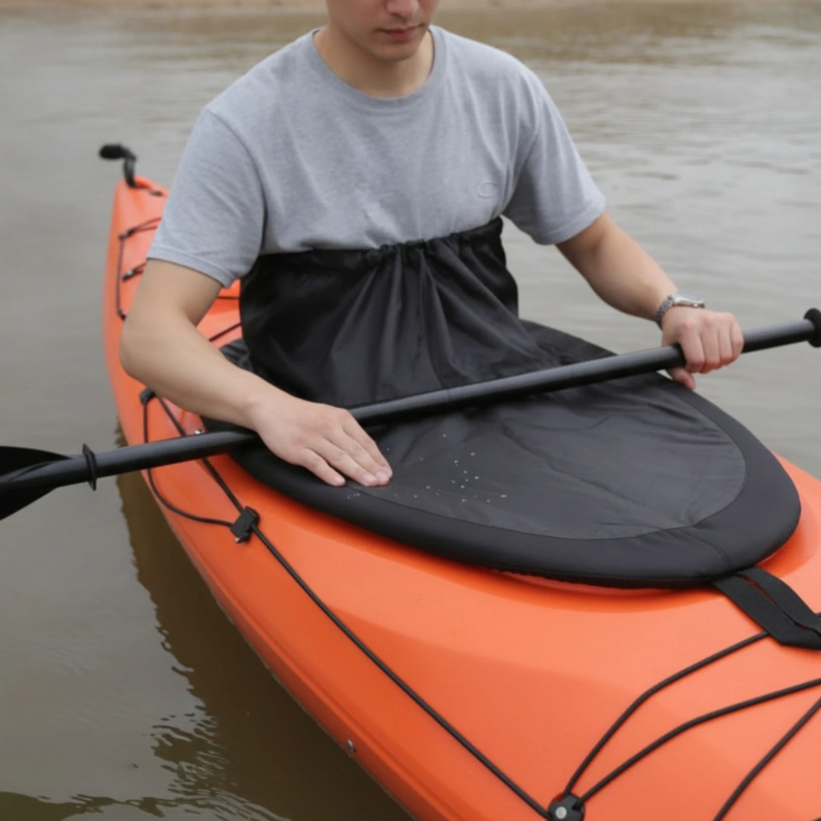 Kayak Spray Skirt Neoprene Spray Skirt with Pull Loop Kayak Cockpit Cover Snug-Fitting Gear Simple-on and off for Kayakers