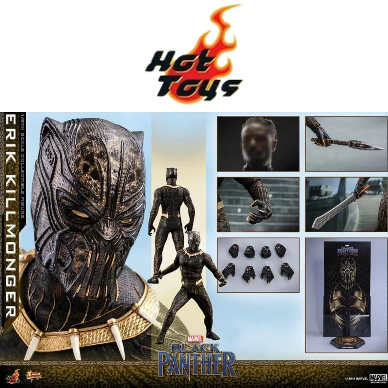 In Stock HOTTOYS HT MMS471 Black Panther Killmonger Money Leopard Eric Action Figure Model Toys