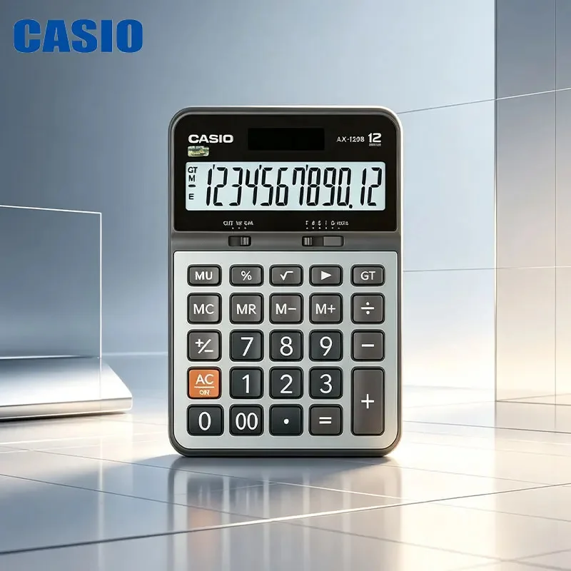 Casio Non-slip Base Calculator MH12/DH12/DH14/MX12B/MX120B/AX12B/AX120B, for store billing and daily account statistics