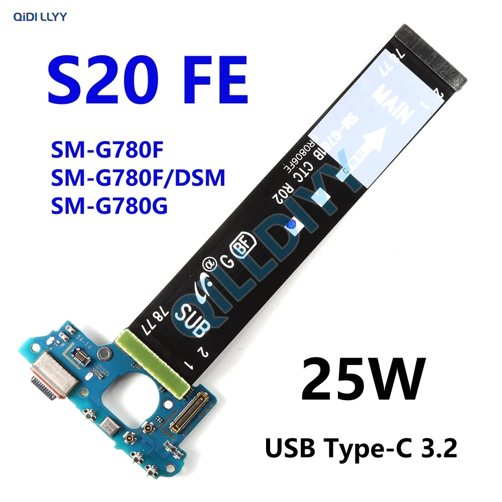 For Samsung Galaxy S20 FE 4G G780F G780G USB Charging Main Board Micro Dock Port Connector Motherboard Flex Cable