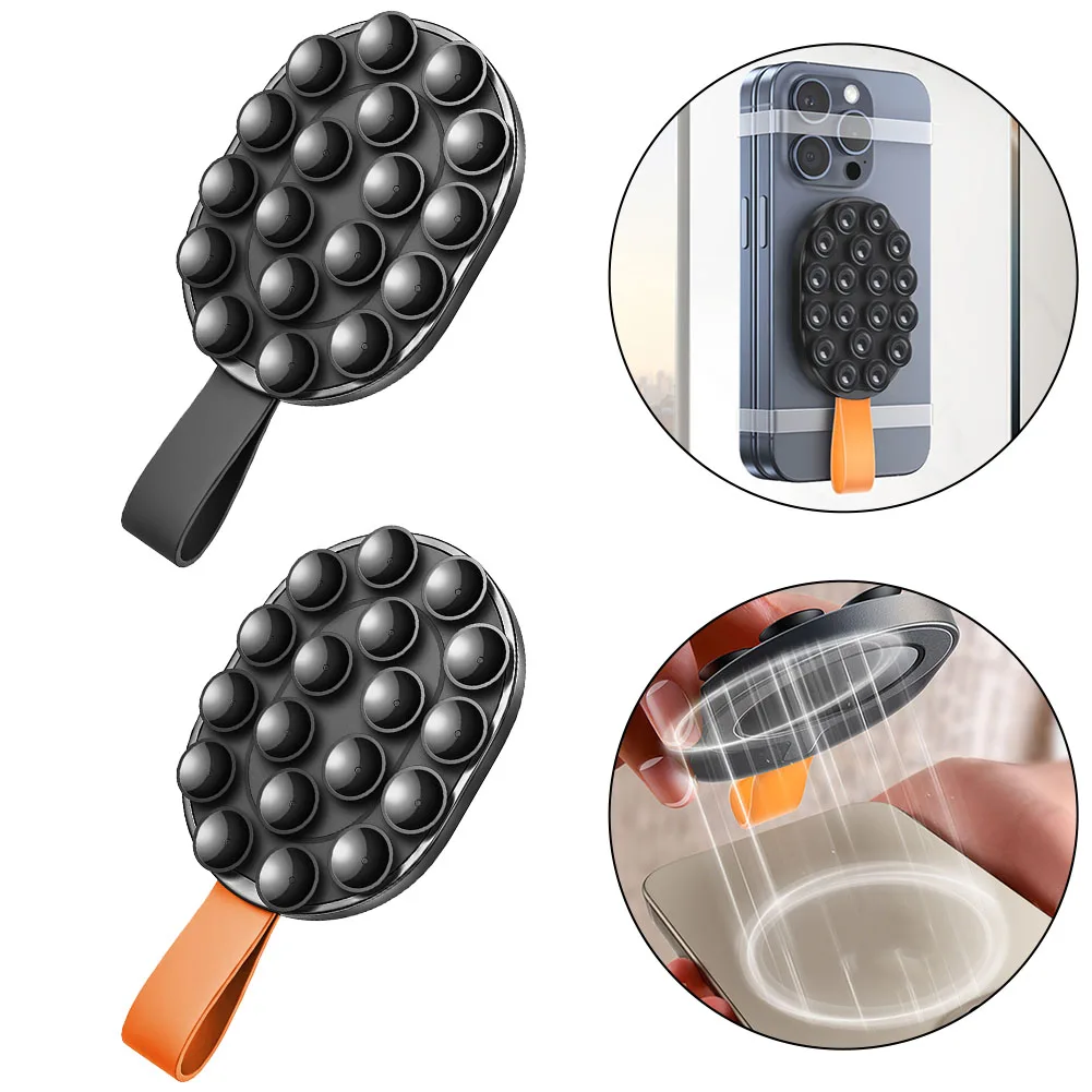 

Magnetic Suction Cup Phone Mount Silicone Sucker Phone Case Grip Stand Holder Vacuum Adsorption Stable Suction Cup Phone Mount