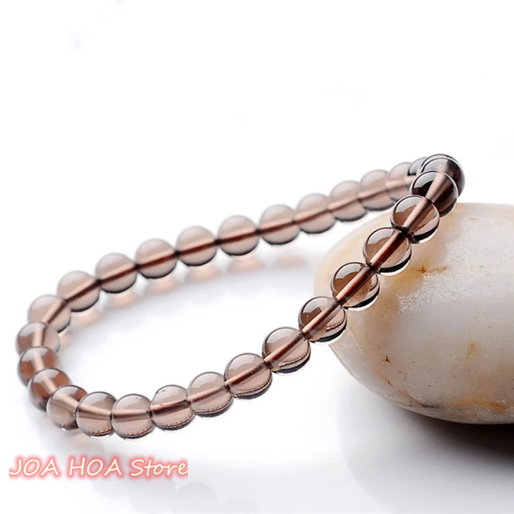 Ice-obsidian Natural Obsidian Bracelet Fashion 6mm BANGLE Men Women Couple Bracelets Handring Boutique Jewelry