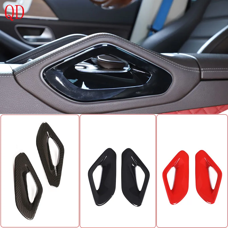 

For Mercedes-Benz GLE GLS 2020-2026+ ABS black car center control on both sides armrest frame decorative stickers accessories