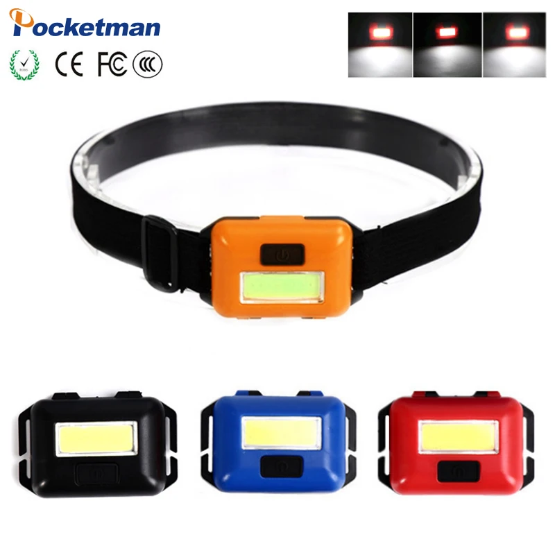 Mini Headlamps Portable COB LED Headlight with 3 Modes Outdoor Mini Head Lamp for Camping Hiking Fishing Adventure Cycling