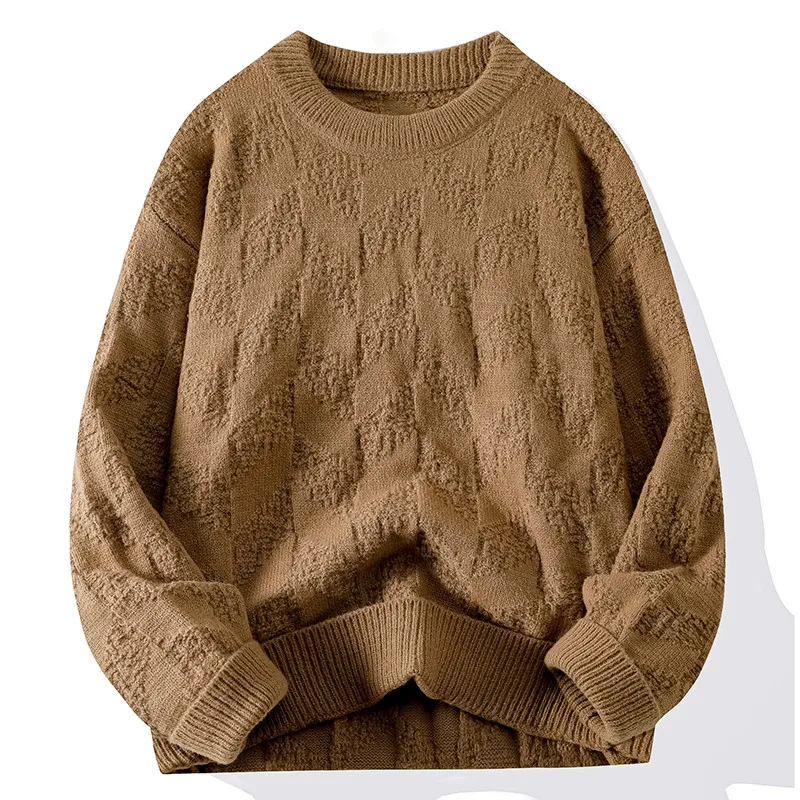 スリムフィット長袖スウェットシャツファッションメンズコートラウンドネックストリートウェアトップスカジュアルニットセータープルオーバートラックスーツジャケット