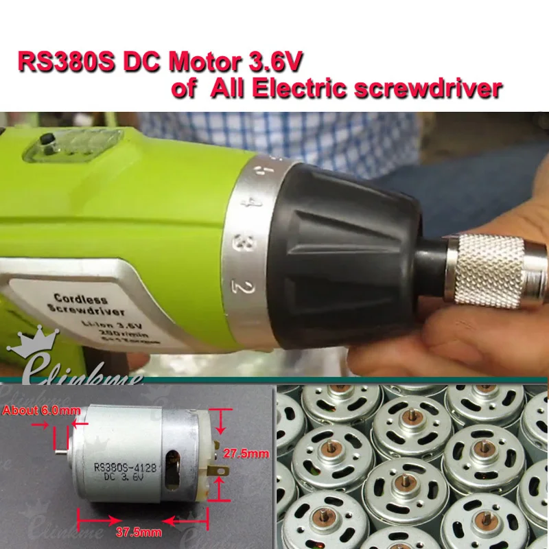 

3.6V DC motor QYRS380SA- 3.6V of Electric screwdriver(The motor shaft(protrudes) about 6mm )