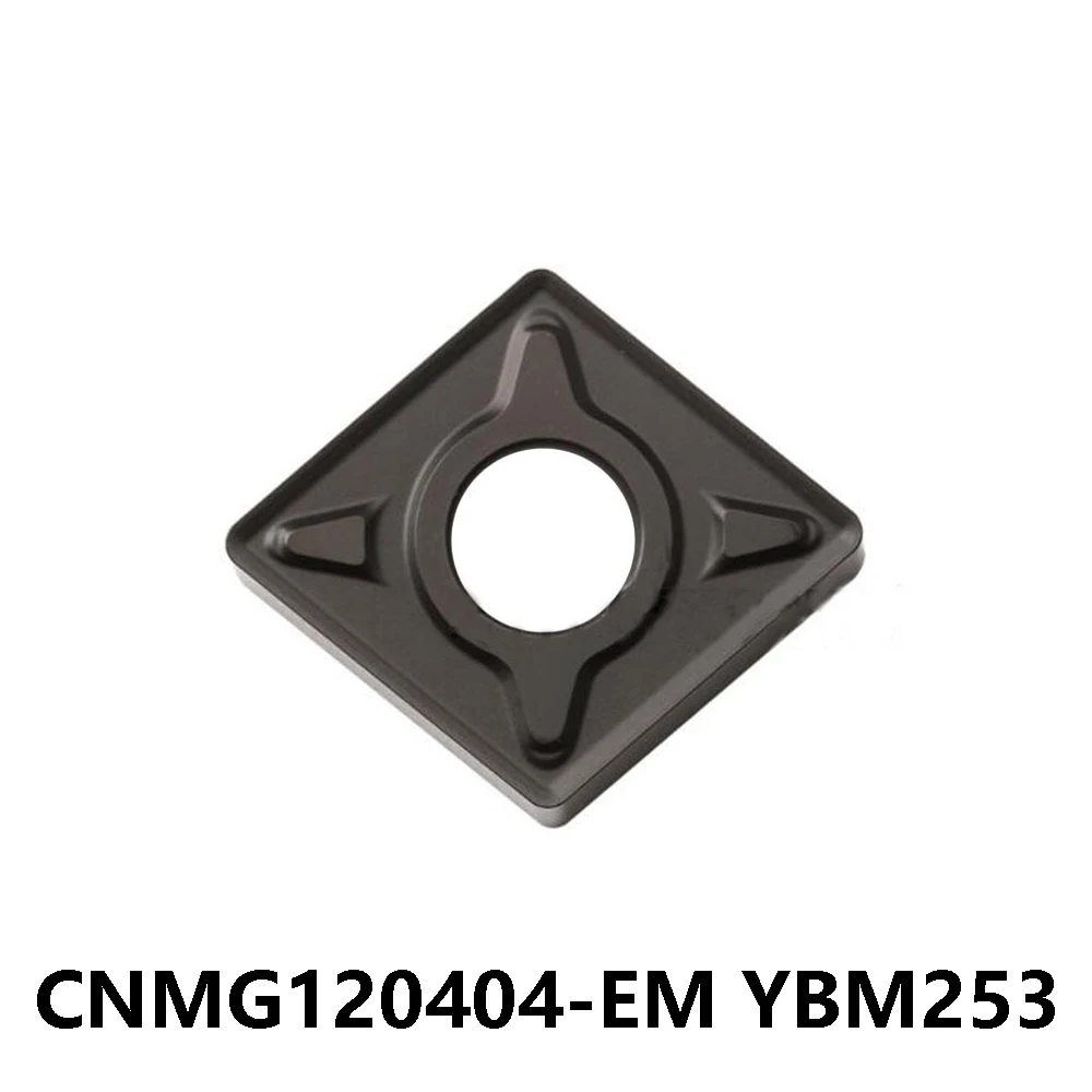 Original CNMG120404-EM CNMG120408-EM CNMG120412-EM YBM153 YBM253 CNMG Carbide Insert CNC Cutter Tool CNMG120408 EM Turning 10pcs