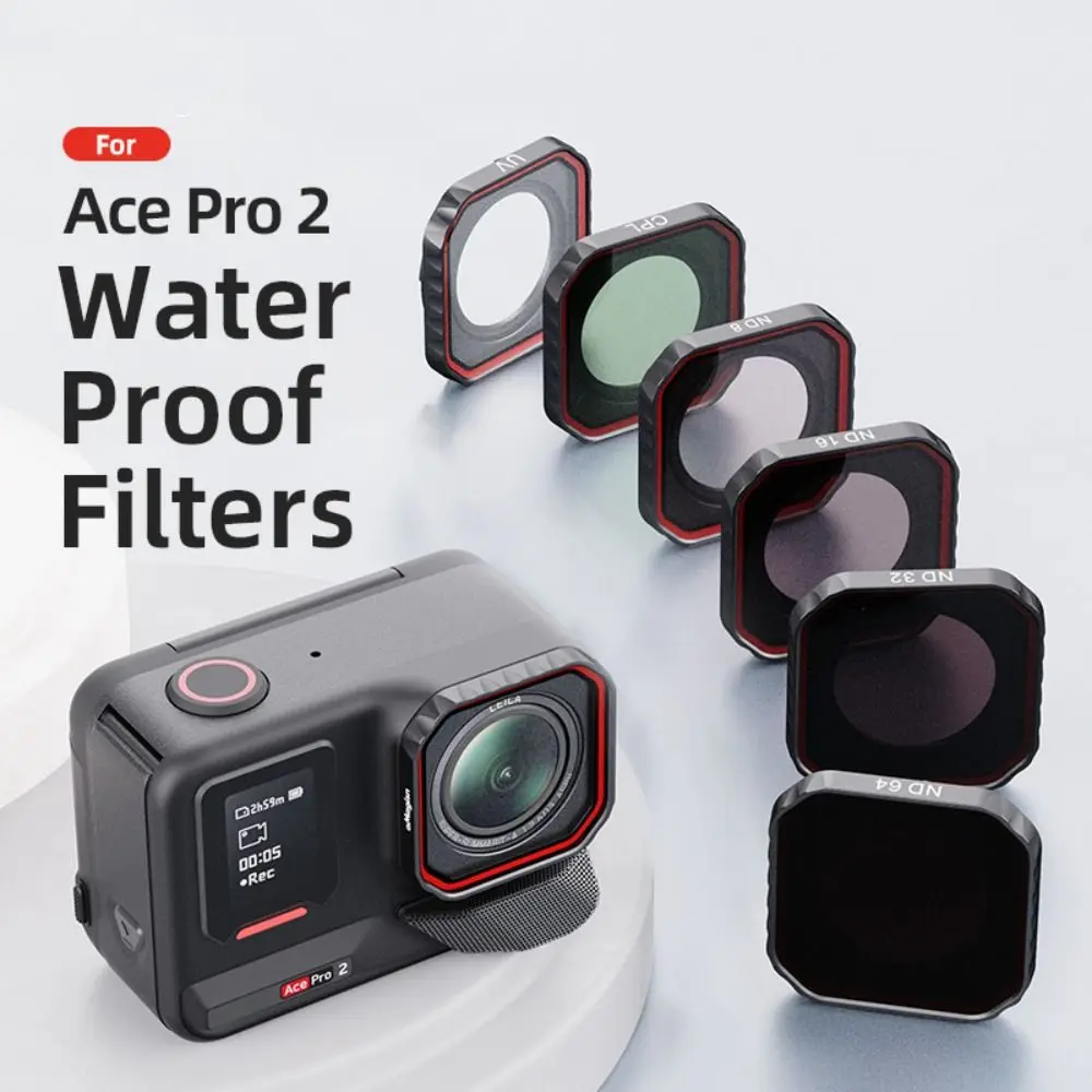 

Waterproof Lens Filters Optical Glass CPL UV ND Filter Set Protective ND 8 16 32 64 Action Camera Filters for Insta360 Ace Pro 2