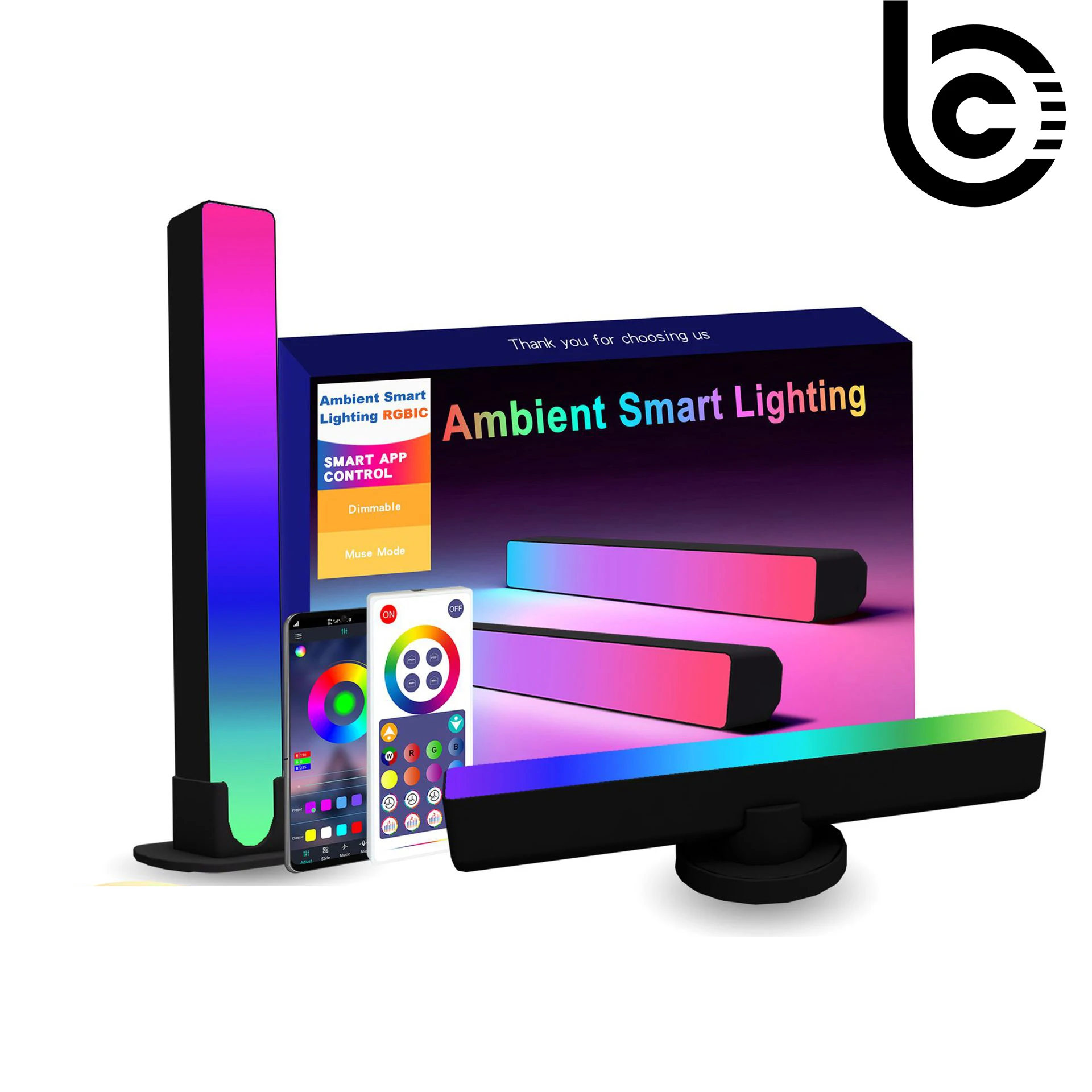 RGB Desktop Colorful Atmosphere Music Night Light Strip LED Floor Lamp WIFI+Bluetooth Smart APP Control Home Living Room Decor