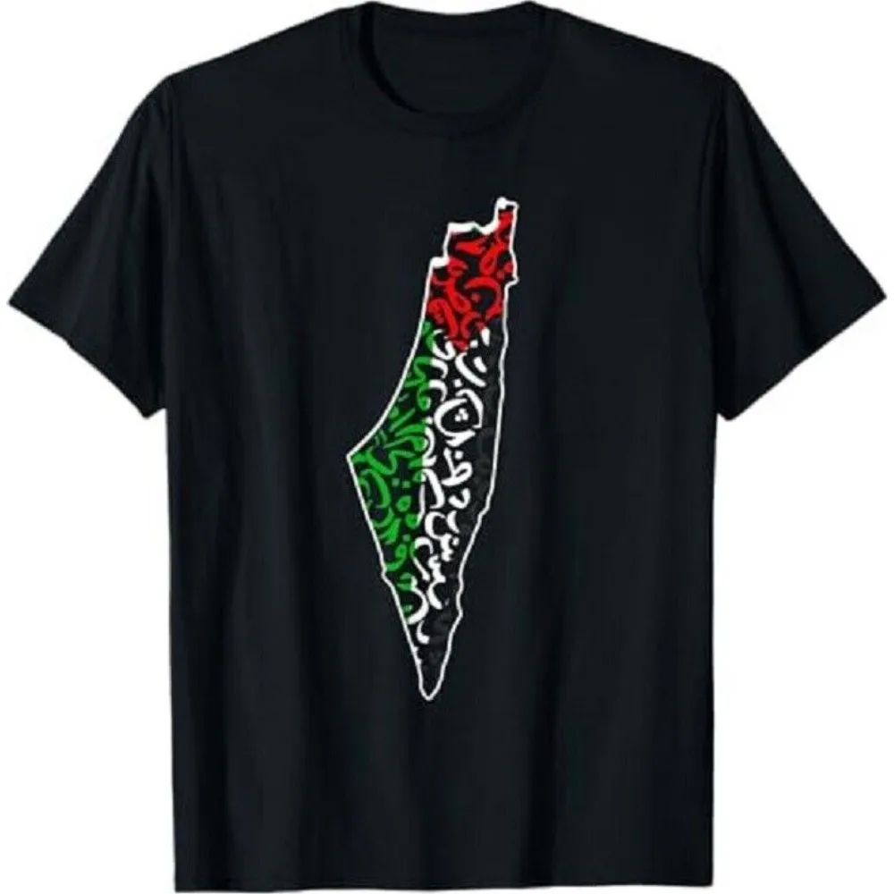 Palestine Flag T-Shirt Pattern Clothes Palestine Classic Pattern Summer Unisex Streetwear Tees High Quality Cotton Tops