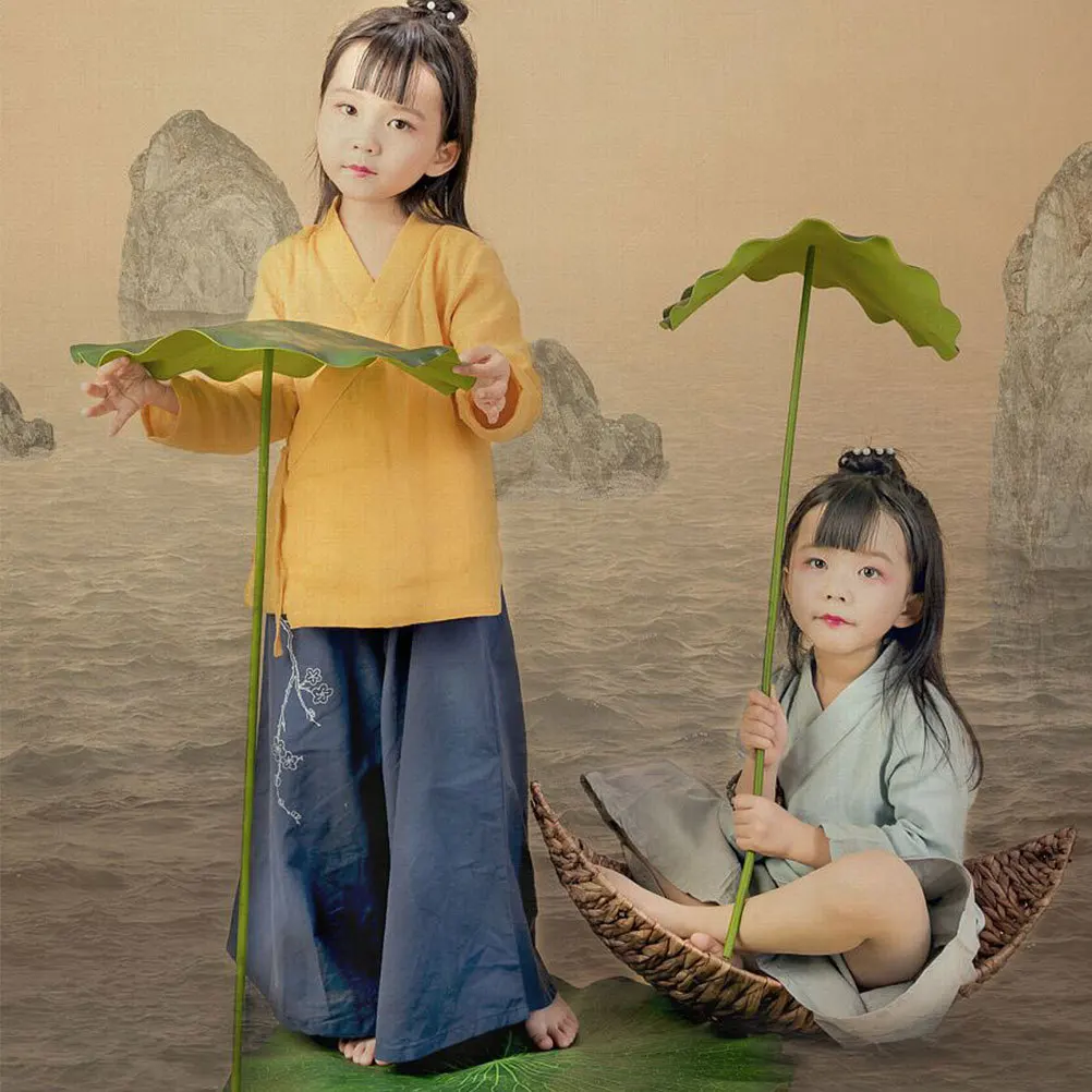 

1Pcs Simulated Lotus Leaf Prop Handheld 40cm for Festival Stage Performance Photo Taking Accessory Handheld Prop