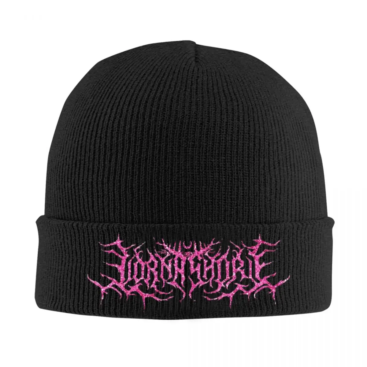 Lorna Shore Band Logo Pink Knit Hat Beanie Winter Hats Warm Street Cap for Men Women