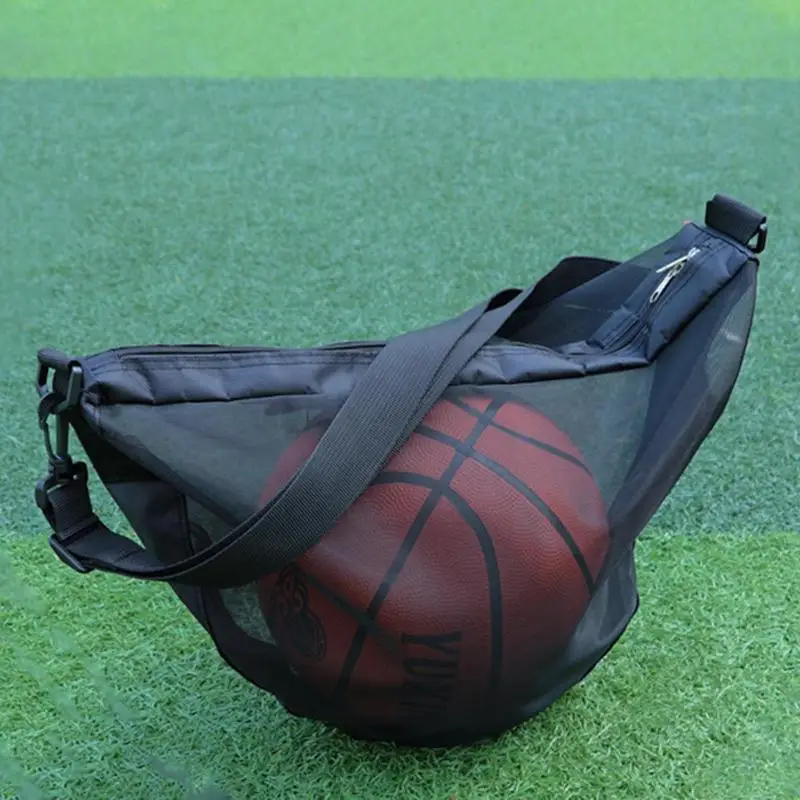 Mesh Single Ball Bag Mesh Swim Gym Bag Thicken Sling Net Carry Bag Large Capacity Small Sling Back Bag Sport Game Ball Storage