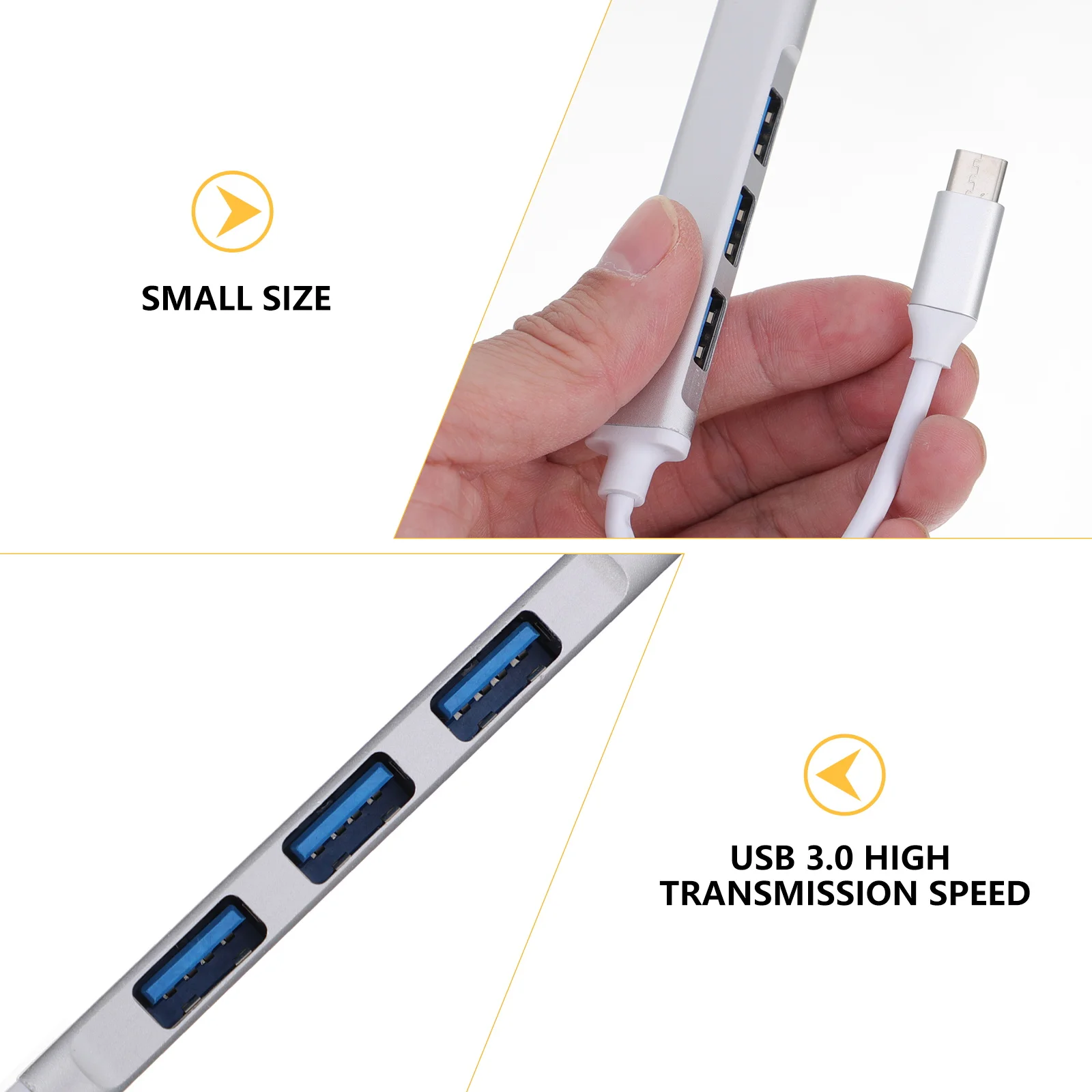 

Type-C To Usb 2.0 Usb 3.0 Aluminum Alloy Multi-Port Hub Adapter Portable Data Hub For Laptop Phone Dock Holder Splitter
