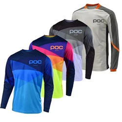 Rvouei Poc Enduro Men Motorcycle Cycling Wear Mountain Bike Cross Country Motocross Wear T-shirt Clothes Long Sleeve Mtb Jerseys