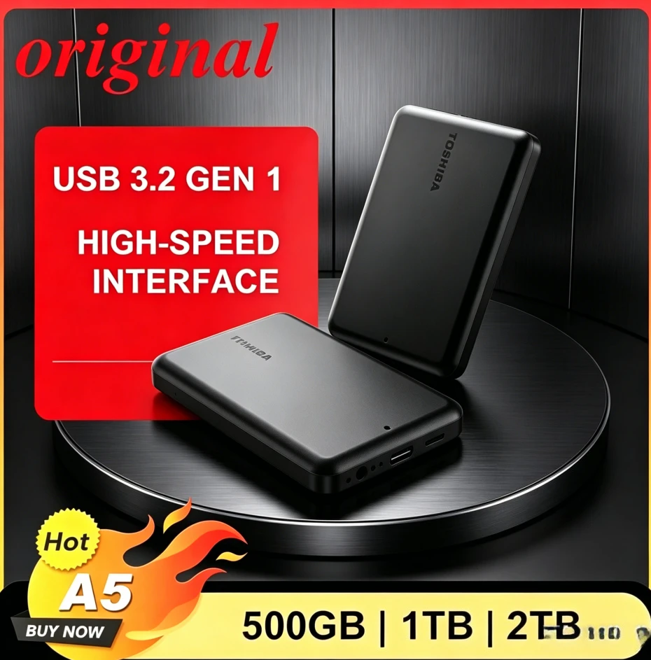 

2026 New A5 Product Launch Portable External Hard Drive Ultra High Speed ​​Transfer HHD Large Capacity Data Storage Device