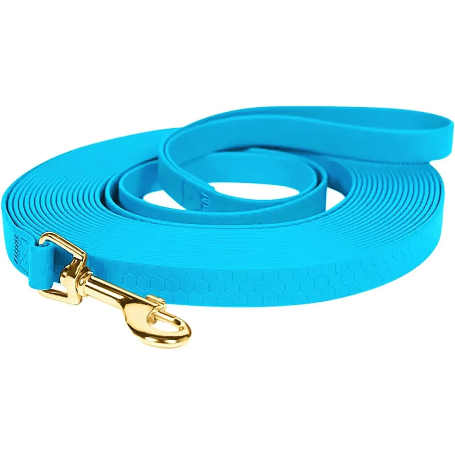 Laisse pour chien imperméable en pvc texturé avec boucle dorée_voghion.com